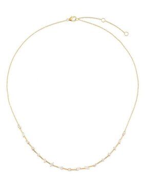 Diamond Aura 14K (or 18k upon request) Yellow Gold Station Necklace